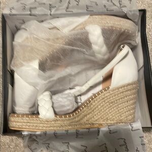 White Wedge Espadrille Sandals